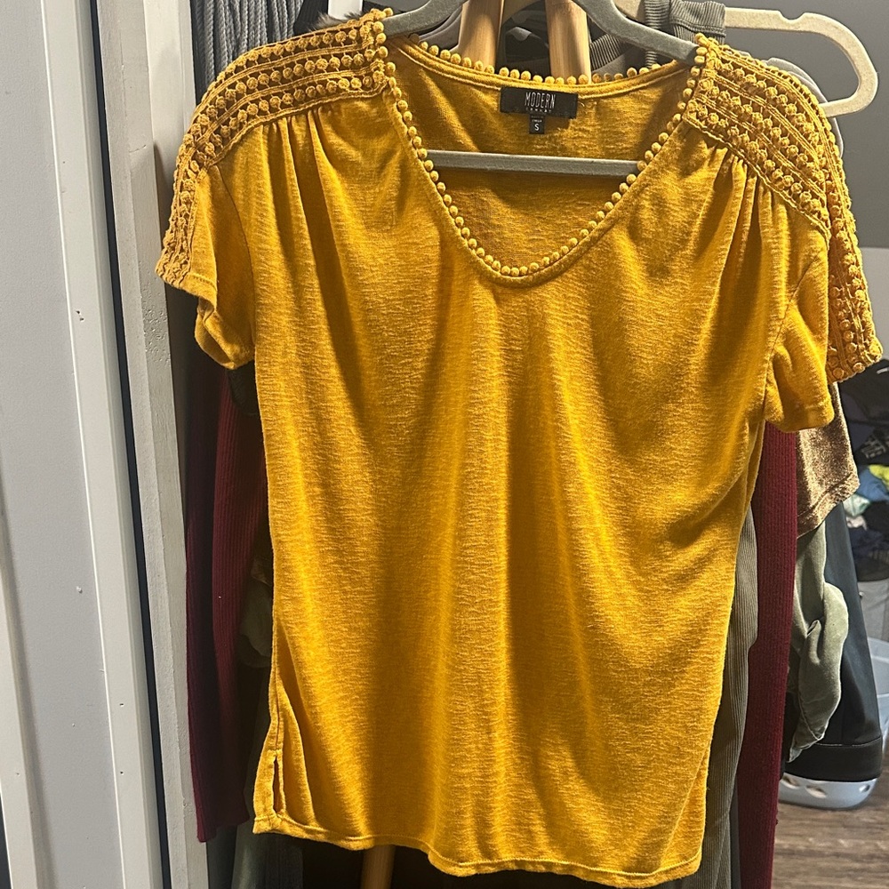 Modern canvas - boho mustard top